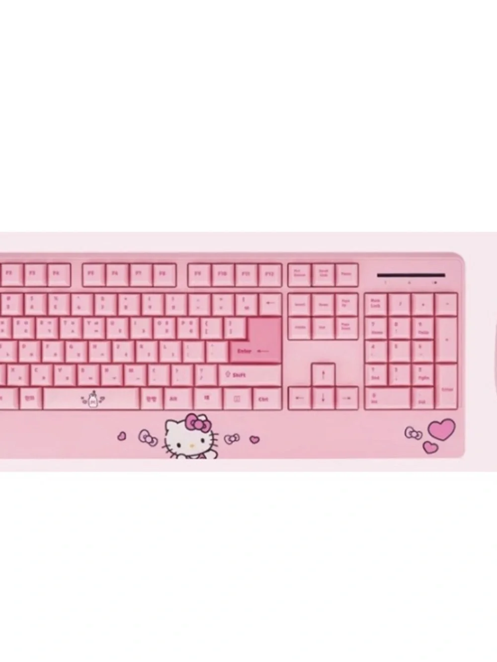 Hello Kitty Pink Keyboard and Matching Mouse Pad Set
